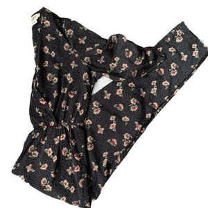 Molly Bracken Floral V Neck Jumpsuit Size Small